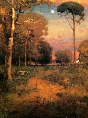 George Inness - Early Moonrise, Florida (or Early Morning, Florida)
