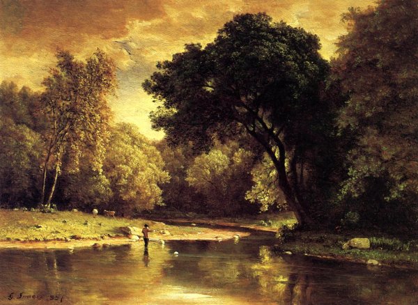 Fisherman In A Stream